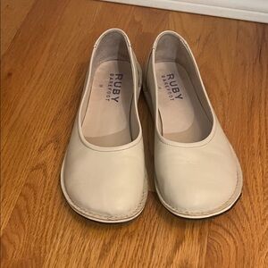 Ruby Barefoot Nude Leather Flats EU 39 Handmade Minimalist Barefoot Shoes